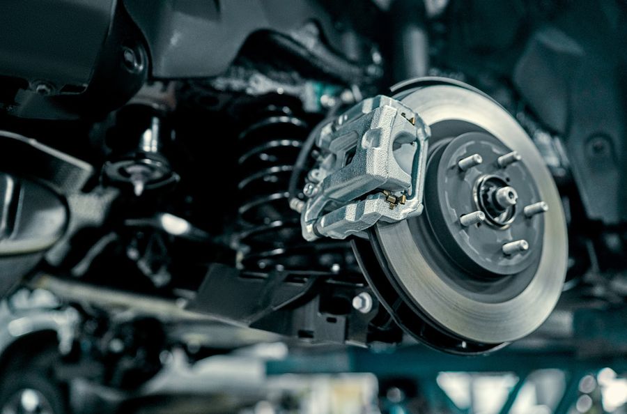 Brake disc and coilover suspension
