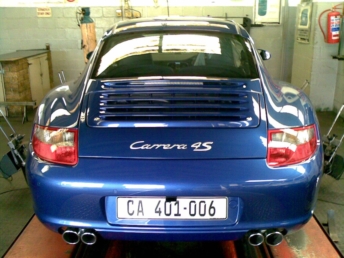 Porsche Carrera 4S on the lift